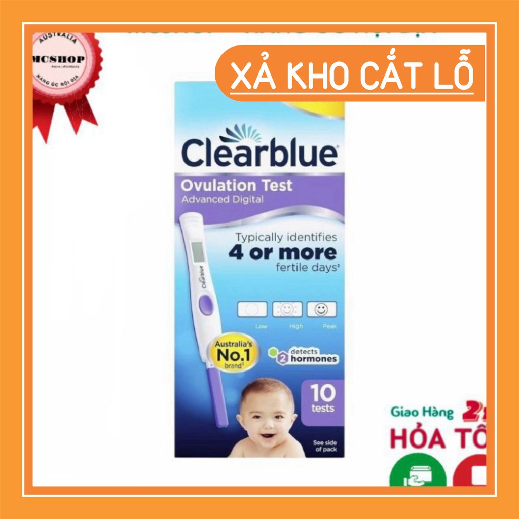 XẢ LỖ XẢ LỖ QUE THỬ RỤNG TRỨNG ĐIỆN TỬ CLEARBLUE - [ Chính Hãng ] XẢ LỖ XẢ LỖ