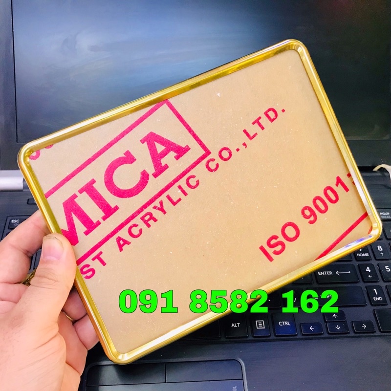 Khung Biển Số Xe Máy  Titan, 7 Màu, Vàng, Inox - ốp biển số xe máy