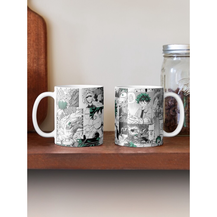 Cốc sứ My Hero Academia Deku Manga Collage