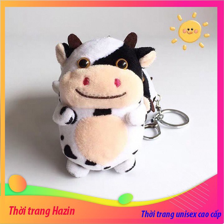 MÓC KHÓA BÒ SỮA THÚ BÔNG [PHỤ KIỆN CÓ MÓC GÀI TÚI]