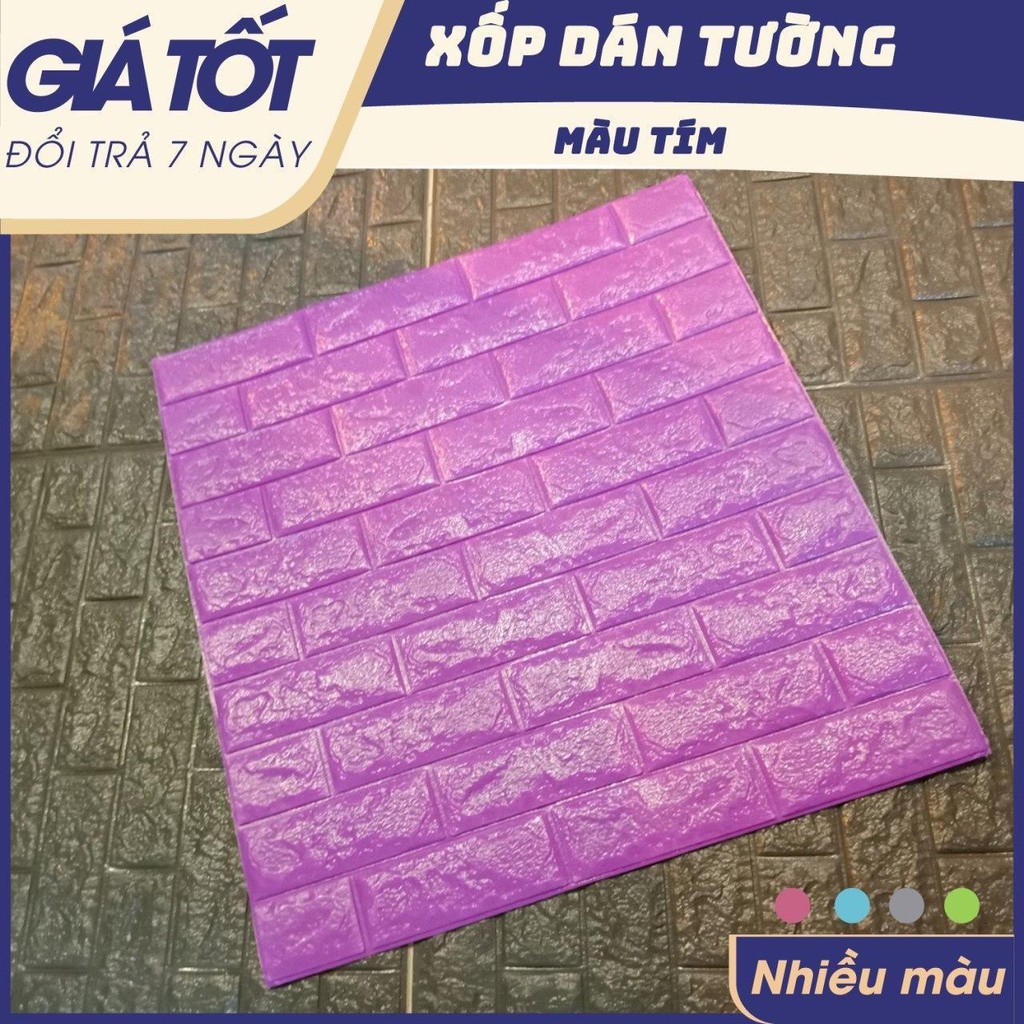 Xốp dán tường - Miếng xốp dán tường 3D giả gạch khổ lớn (Nhiều Màu) kích thước lớn