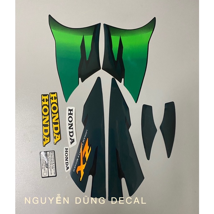 Nguyên bộ tem  Wave ZX màu xanh lá _ NguyenDungDecal
