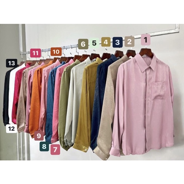 Áo sơ mi lụa basic