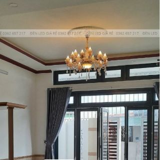 Đèn chùm pha lê 15 tay M2 + tặng bóng