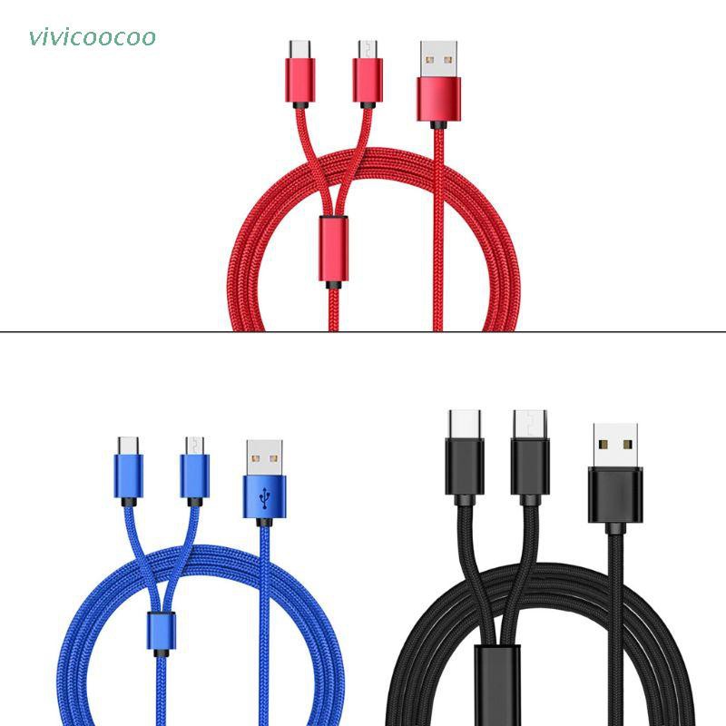 Cáp Sạc Micro Usb Type C 2 Trong 1 Cho Samsung Oneplus Xiaomi Huawei Zte Sony Htc Android 10 Ft