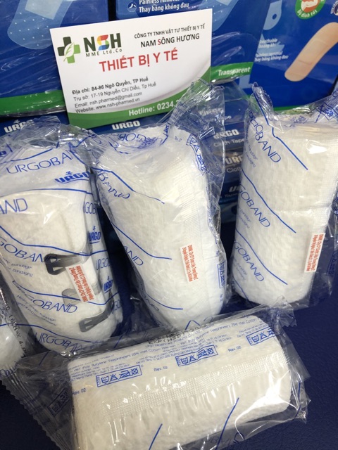 Băng thun y tế 3 móc URGO BAND Urgoband 10cm x4.5m Băng thun băng chun y tế co giãn 3 móc URGO BAND Urgoband 10cm x 4,5m