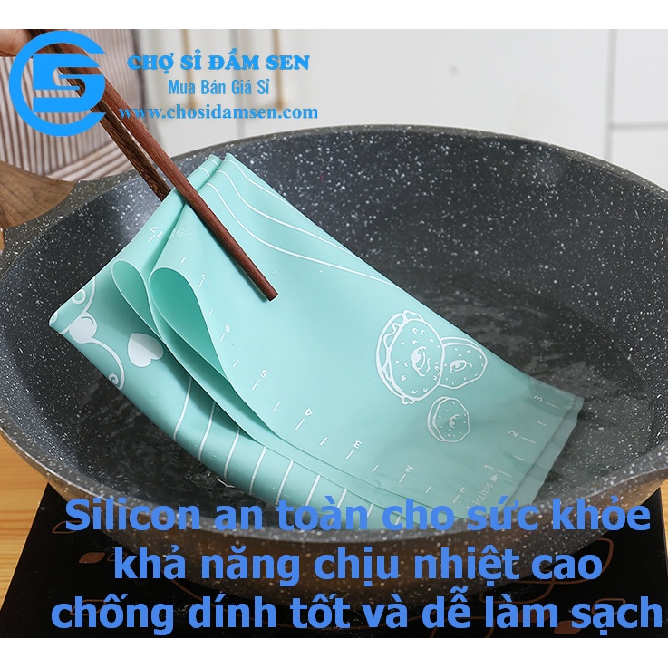 Thảm Nhào Bột , tấm cán Bột Silicone Làm Bánh Chống dính, Tấm lót cách nhiệt, dụng cụ nhà bếp G308-ThamCanBot