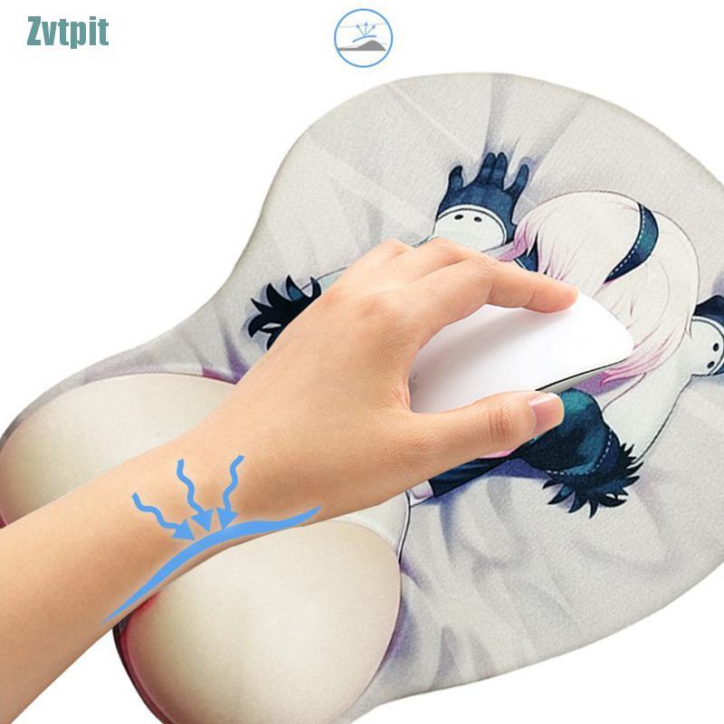 Miếng lót chuột mềm mại chống trượt hình cô gái anime 3D gợi cảm