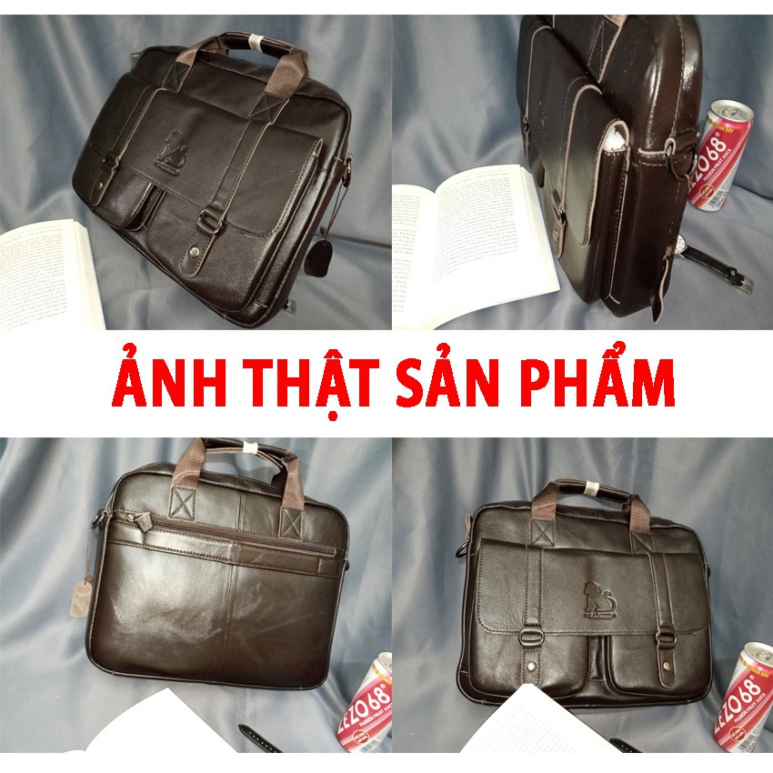 Túi xách nam công sở Da Bò thật chứa laptop 15,6 inch- Da Bò cao cấp chịu chày xước chịu nước uốn nén đàn hồi-Túi Da Nam | BigBuy360 - bigbuy360.vn
