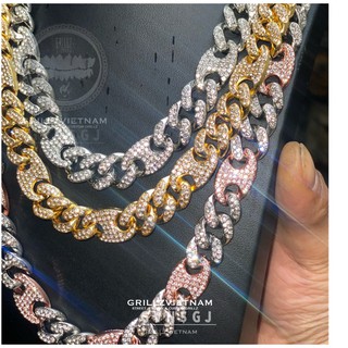 dây chuyền Cuban dome Gucci Mắc lon hợp kim titan -Brass