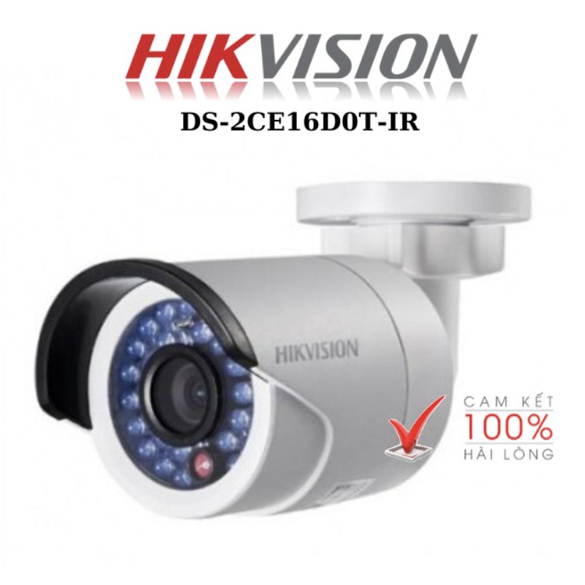 Camera HIKVISION kim loại, chống nước  2.0 mpx  fullHD 1080p Analog DS-2CE16D0T - IR