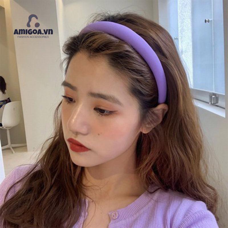 Băng Đô Cài Tóc Dạng Nhấn Màu Kẹo Ngọt Đơn Giản