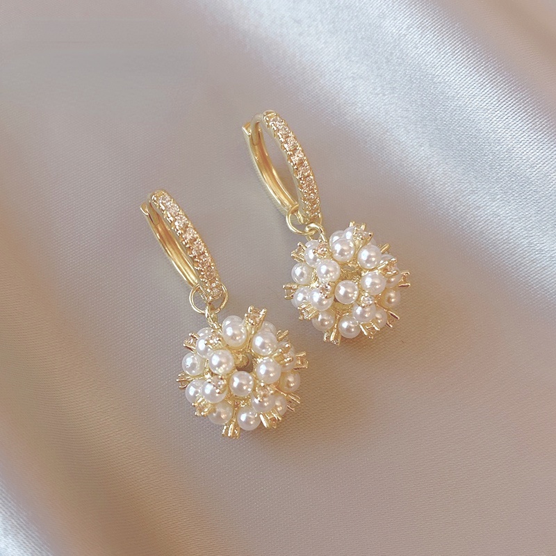 Khuyên tai hình dạng pháo hoa đính hạt tròn thời trang thanh lịch dành cho nữ