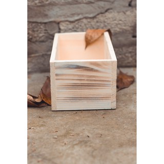 GHM Chậu hoa gỗ thông rustic 11.5x11.5x10