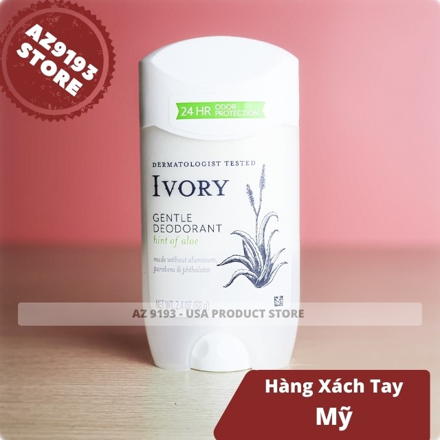 [Xách Tay Mỹ] Lăn Khử Mùi IVORY 68g Sáp Trăng - Hương Tự Nhiên, Thành Phần Tự Nhiên, Thơm Nhé Nhàng - AZ 9193