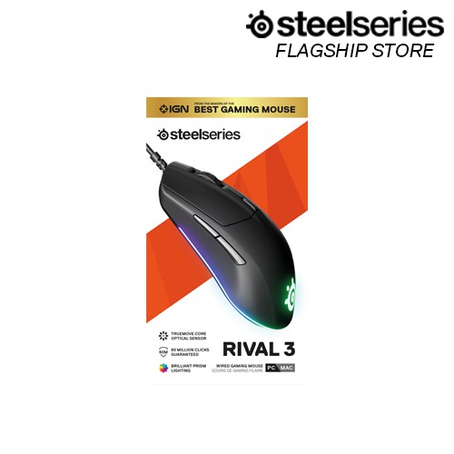 Combo chuột có dây Steelseries Rival 3 và bàn di chuột Steelseries QcK Edge Medium