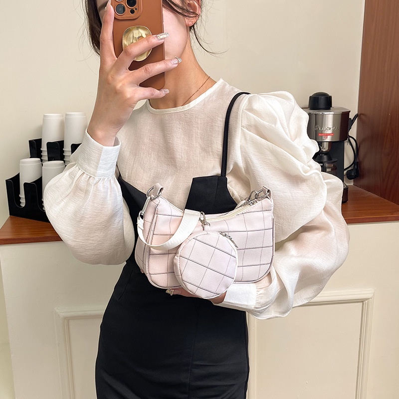 Túi Xách JASMIN NOIR Nữ Họa Tiết Caro Thời Trang