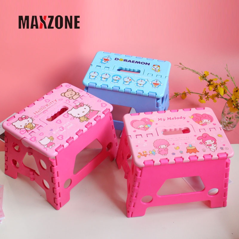 Ghế Xếp Bằng Nhựa Họa Tiết Hello Kitty Cho Phòng Tắm