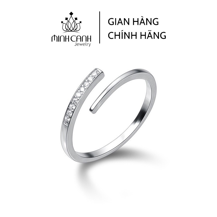 Nhẫn Bạc Nữ Dáng Hở Đính Đá - Minh Canh Jewelry