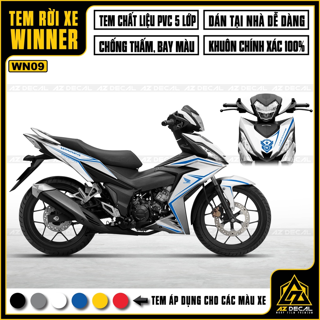 [TỔNG HỢP] Tem Winner V1 Xanh Trắng Cực Chất | Decal Dán Xe Winner 150 Rời Dễ Dán, Đẹp Nhất Năm Nay