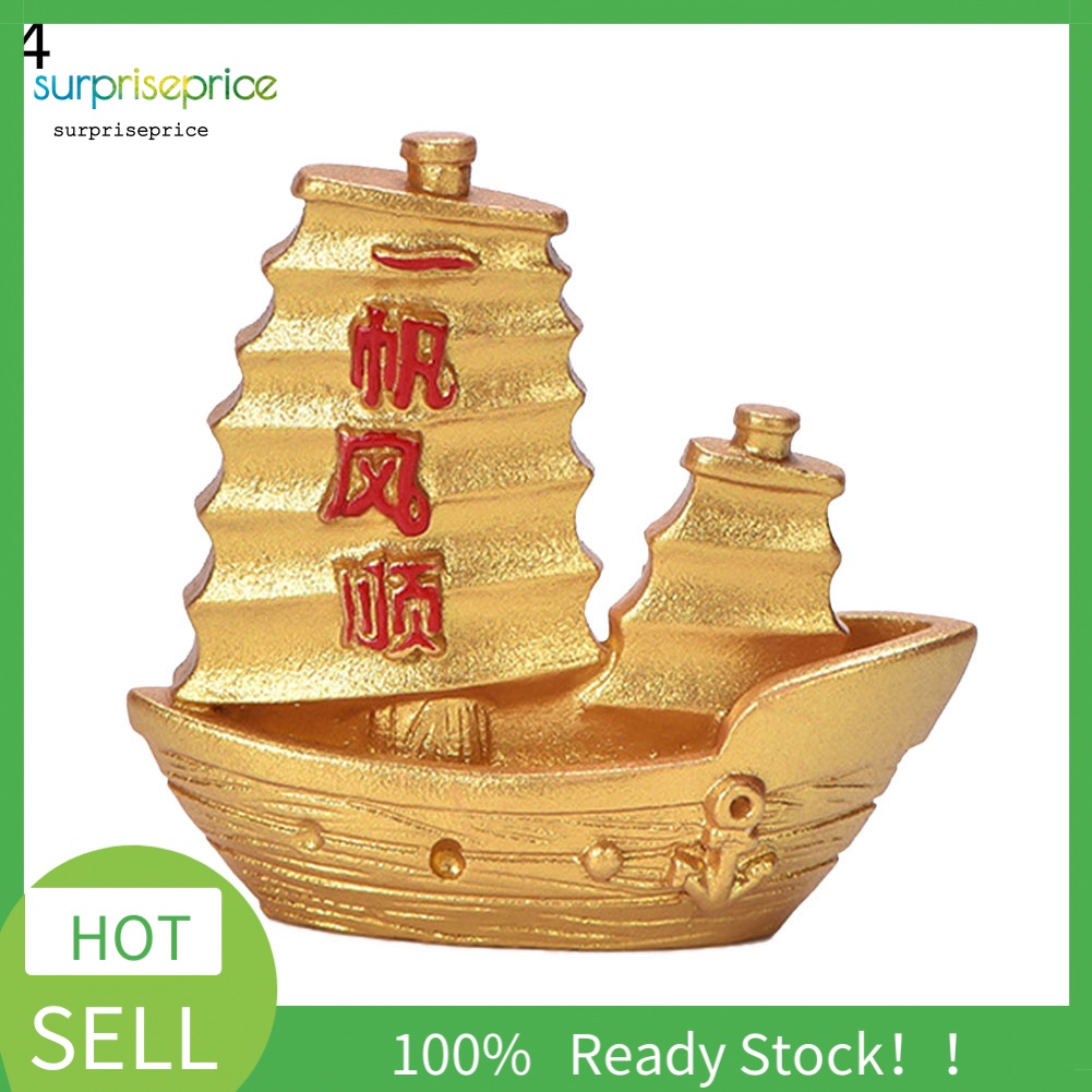 Cây Tài Lộc Trung Hoa Mini Bằng Nhựa Resin Màu Vàng Kim Để Bàn Trang Trí Nhà Cửa / Văn