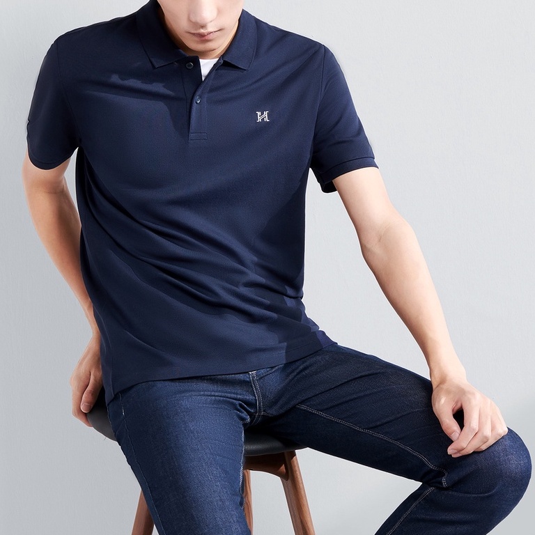 HLA - Áo Thun Polo Nam Refreshing and Stylish Simple POLO Shirt