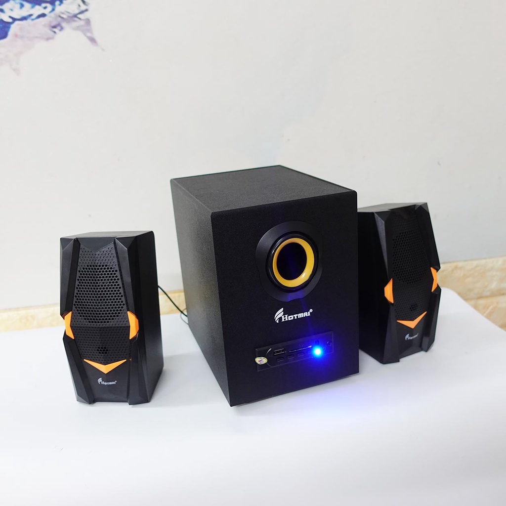 Loa bluetooth vi tính để bàn Hotmai HT-109BT | Loa vi tính có led chất âm mạnh mẽ, Usb Thẻ Nhớ | Bảo hành 6 tháng