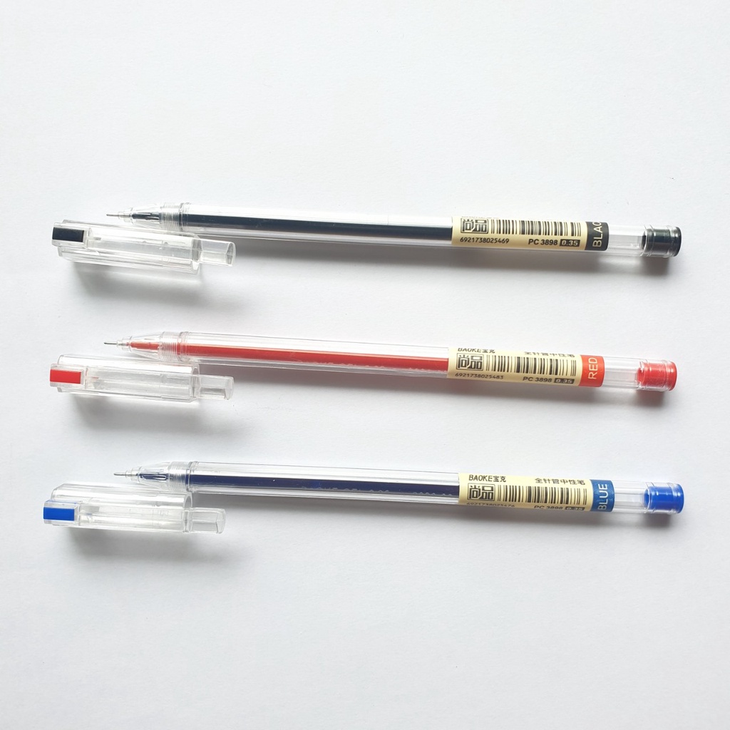 HỘP 12 cây bút gel ngòi nhỏ 0.35mm BAOKE | PC3898