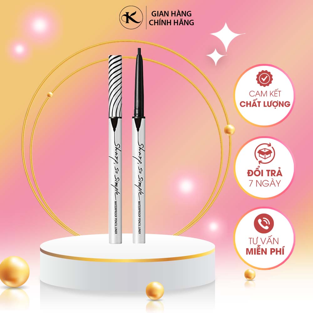 Chì kẻ mí mắt Clio 2 màu đen, nâu, đầu mảnh, siêu mịn lì KUN023