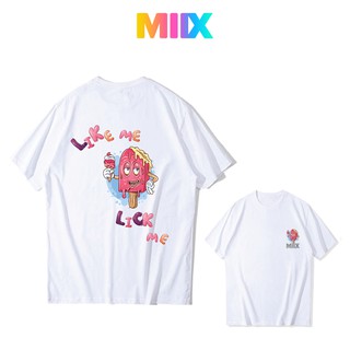 Áo thun tay lỡ form rộng unisex Miix basic tee màu trắng MT021