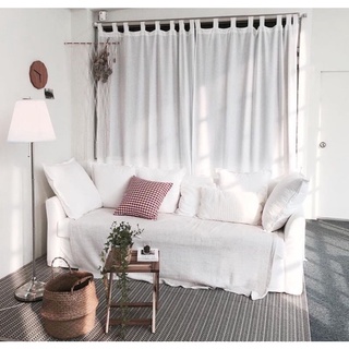 Rèm vải bố canvas phong cách vintage, rèm decor, rèm homstay