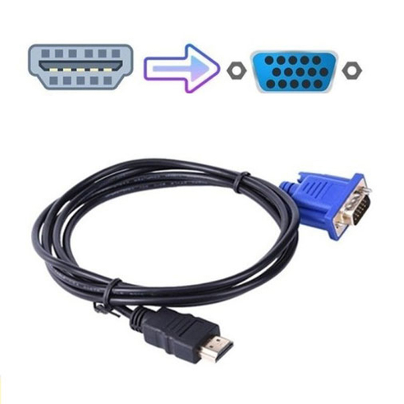 Cáp Chuyển Đổi Vga Sang Hdmi Hd + Audio Tv Av Hdtv Dài 1m 10m