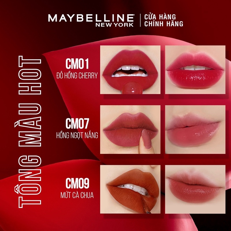 Son Maybelline Mịn Lì Tone Màu Nóng Bỏng 6,4ml