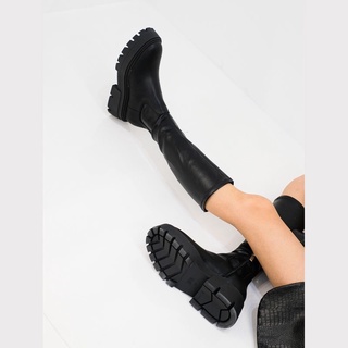 Boots da mềm cao cổ che bắp đế 6cm