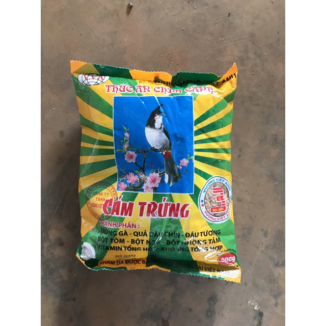 (RẺ VÔ ĐỊCH) CÁM TRỨNG-THỨC ĂN CHIM CẢNH 500g - 9K/GÓI 500G