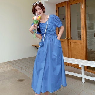 Đầm ôm ngắn tay cổ chữ v eo thắt dây thời trang váy