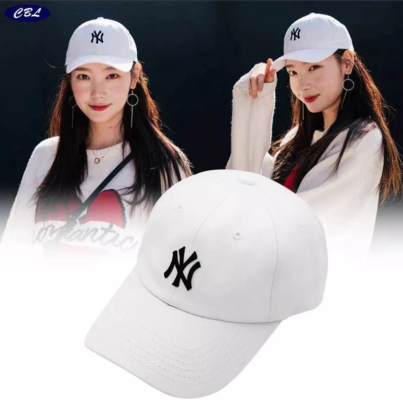 Mlb Mũ Lưỡi Trai Thêu Logo NY / La Thời Trang Năng Động