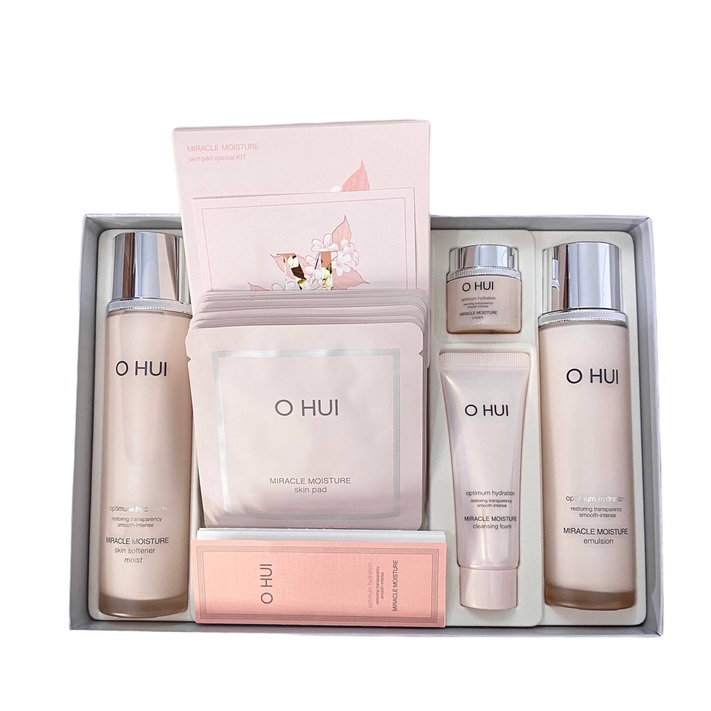 Set Dưỡng Ẩm Da O HUI Miracle Moisture Special Set 6 Sản Phẩm, Cho Làn Da Trắng Hồng Căng Bóng Rạng Ngời