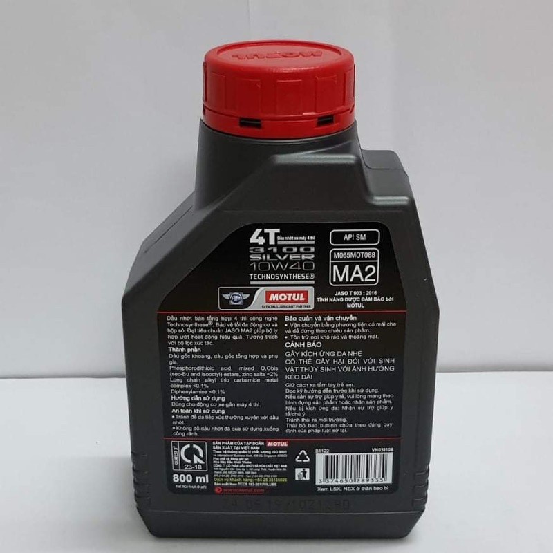 Dầu Nhớt Xe Máy Motul Silver 3100 Cao Cấp 800ML