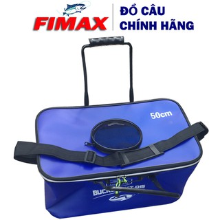 Thùng đựng cá đi câu di gấp gọn tiện lợi lợi - Giỏ đựng cá cao su chứa nước đựng sống có nắp