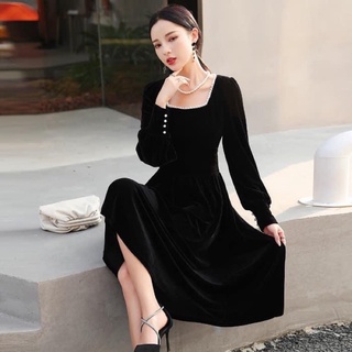 Váy Nhung Style tiểu thư phong cách retro