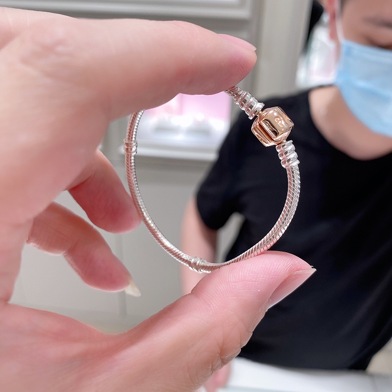 Vòng Tay Đế Khóa Màu Vàng Hồng Tạm Thời Của