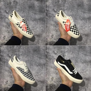 Giày sneaker Vans các màu thể thao Hot trend nam nữ kiểu Van lười caro,đen vault,chữ buộc dây