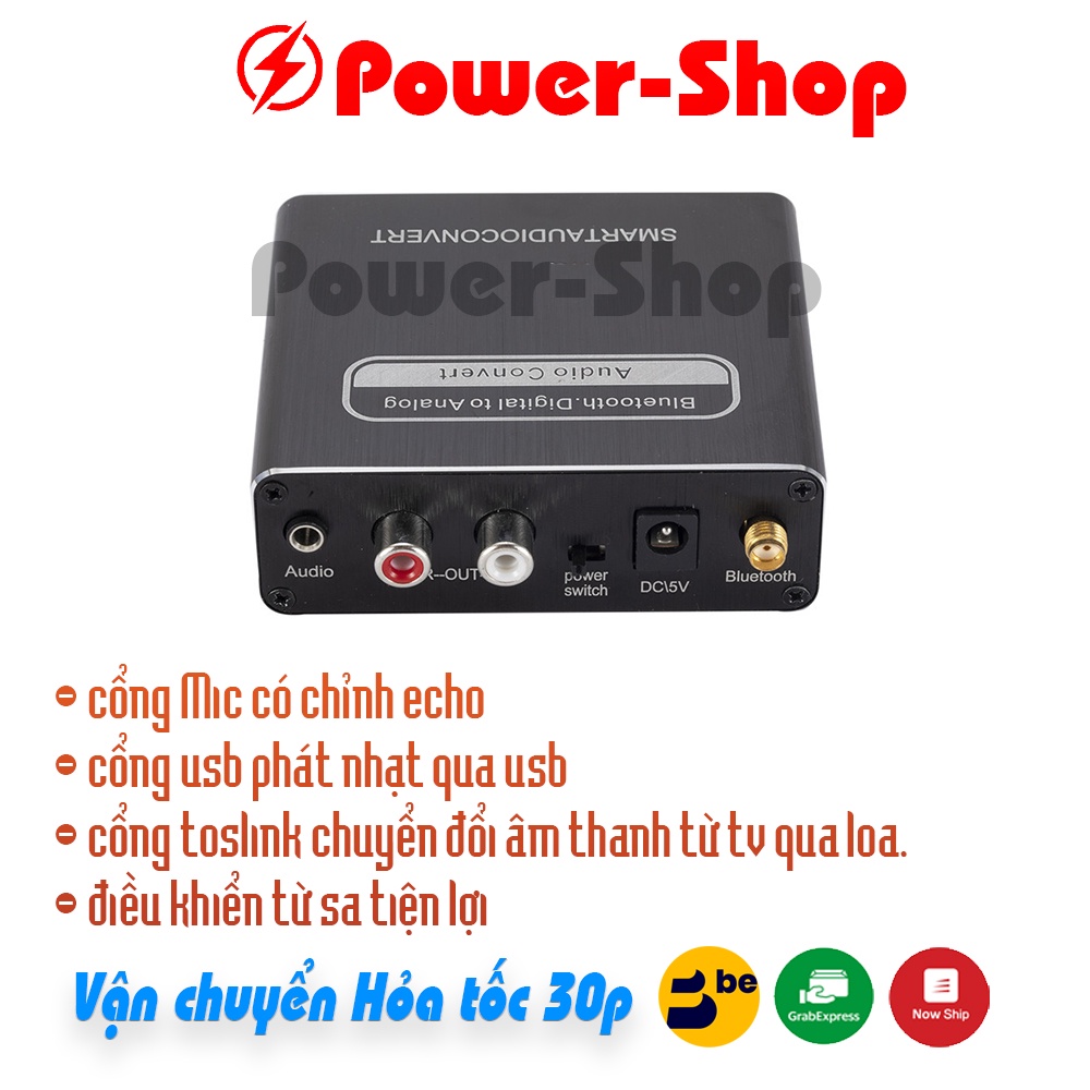 Bộ chuyển đổi âm thanh OPTICAL sang AV Tiger Life DAC tích hợp bluetooth, USB, Micro karaoke cho chất âm chuyên nghiêp