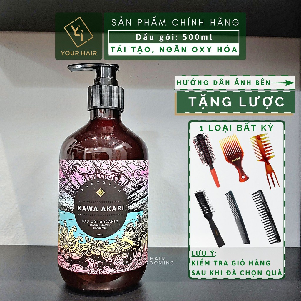 Dầu gội dưỡng tóc KAWA AKARI SHAMPOO - 500ml | Chính hãng Rusty Lab