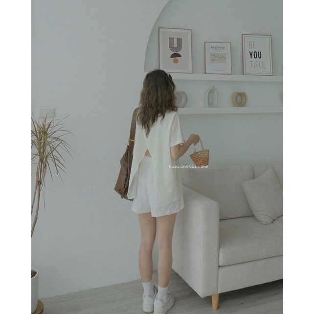 Áo sơ mi nữ cúc xẻ lưng cá tính - Hàng loại đẹp