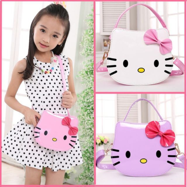 Túi hello kitty cho bé yêu màu hồng nhạt