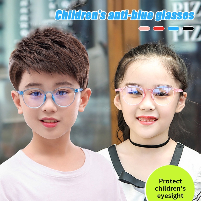 Children's Anti-blue Light Round Frame Flat Mirror Radiation Protection Goggles