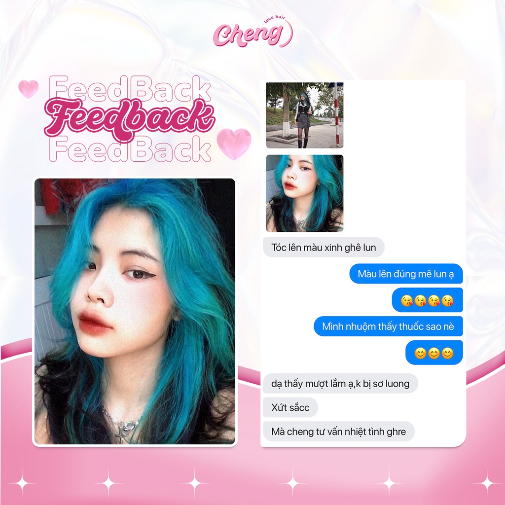 Thuốc Nhuộm Tóc Màu XANH TIÊN CÁ | Chenglovehair, Chenglovehairs
