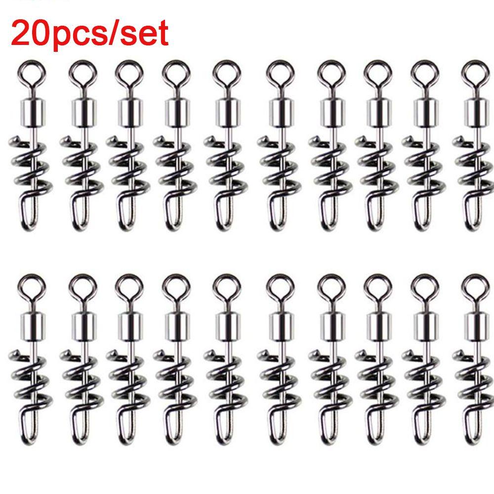 MUVAKO Bộ 20 Móc Nối Câu Cá Bằng Thép Không Gỉ Chất Lượng Cao